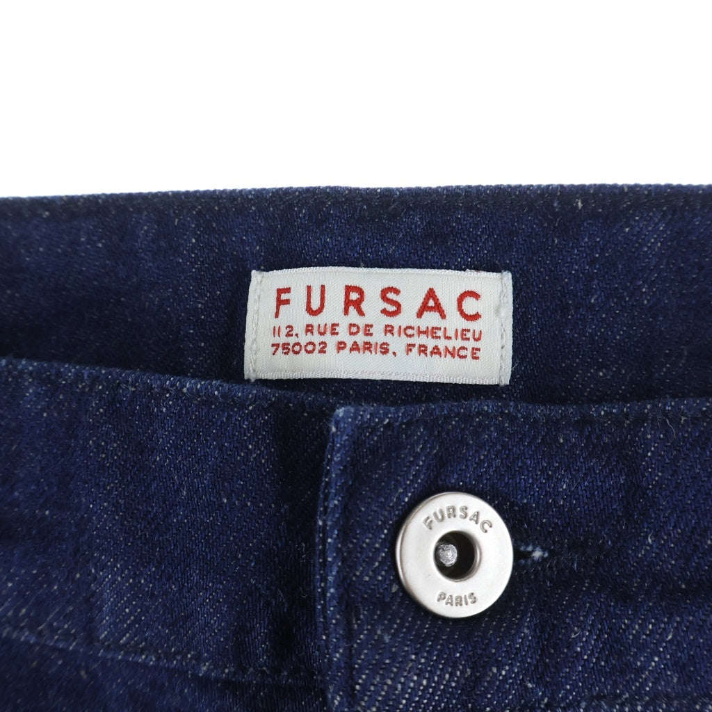 NO BRAND(ノーブランド) FURSAC【フルサック】 Pleated Trousers プリーツ デニムパンツ インディゴ 26-030-310-0008-1-0