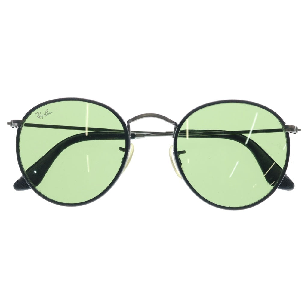 Ray Ban(レイバン) ROUNDMETAL CRAFT ラウンドフレーム レザーサングラス ブラック RB3475-Q