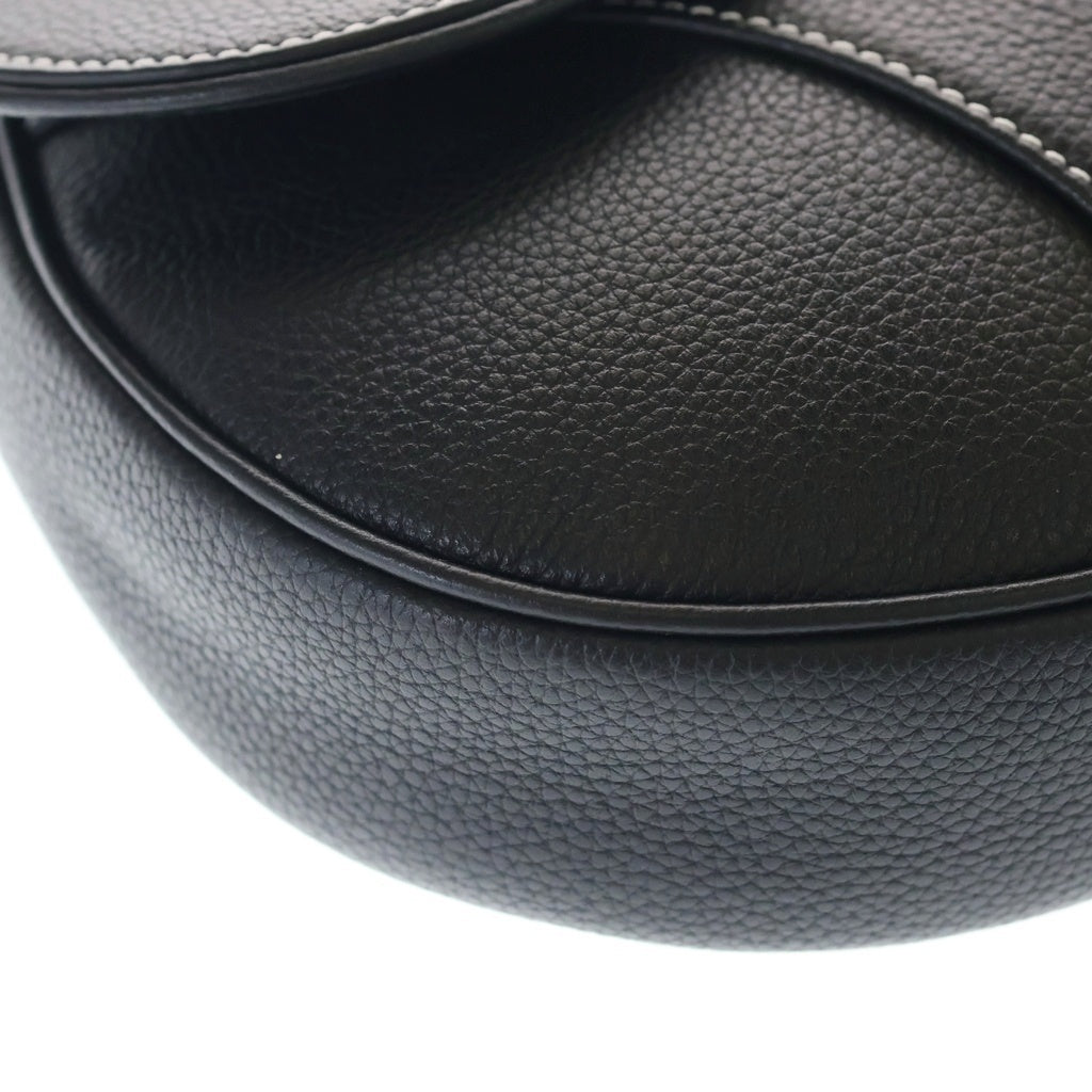 DIOR(ディオール) Maxi Saddle Bag マキシ グレインドカーフスキン サドルバッグ ショルダーバッグ ブラック 1ADPO211YKK