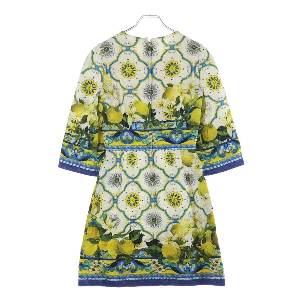 DOLCE & GABBANA(ドルチェアンドガッバーナ) Floral Silk Mini Dress 花柄 シルクドレス マルチ F6MH4T FPMD2 レディース