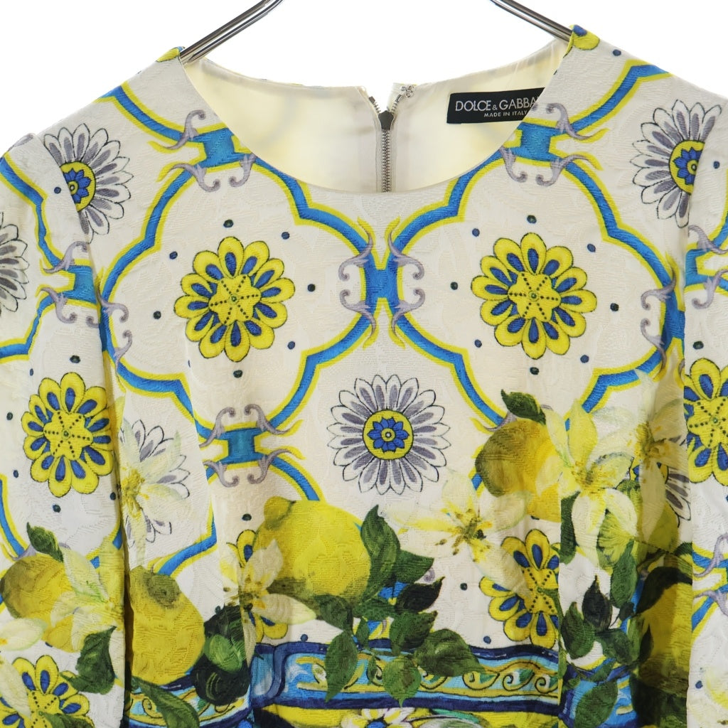 DOLCE & GABBANA(ドルチェアンドガッバーナ) Floral Silk Mini Dress 花柄 シルクドレス マルチ F6MH4T FPMD2 レディース