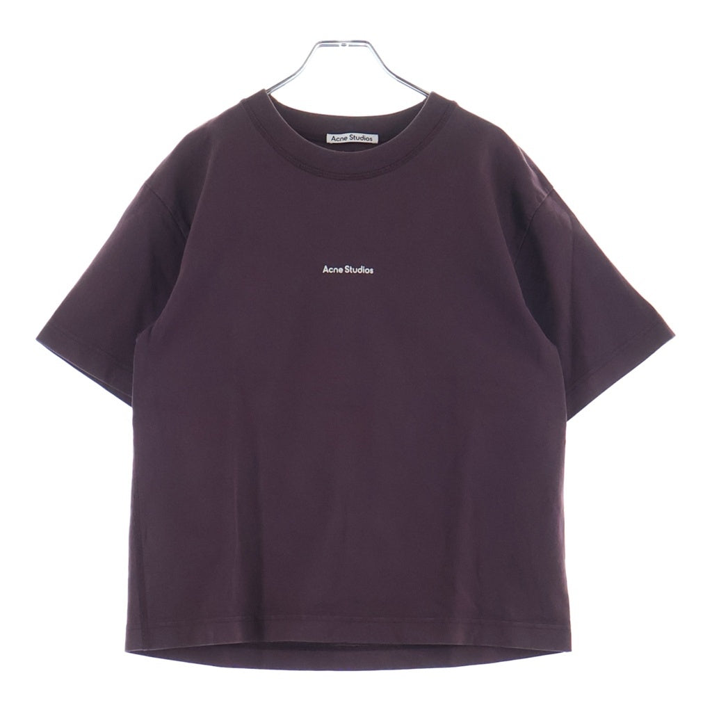 Acne Studios(アクネ ストゥディオズ) T-Shirt ロゴプリント 半袖Tシャツ バーガンディー AL0135-