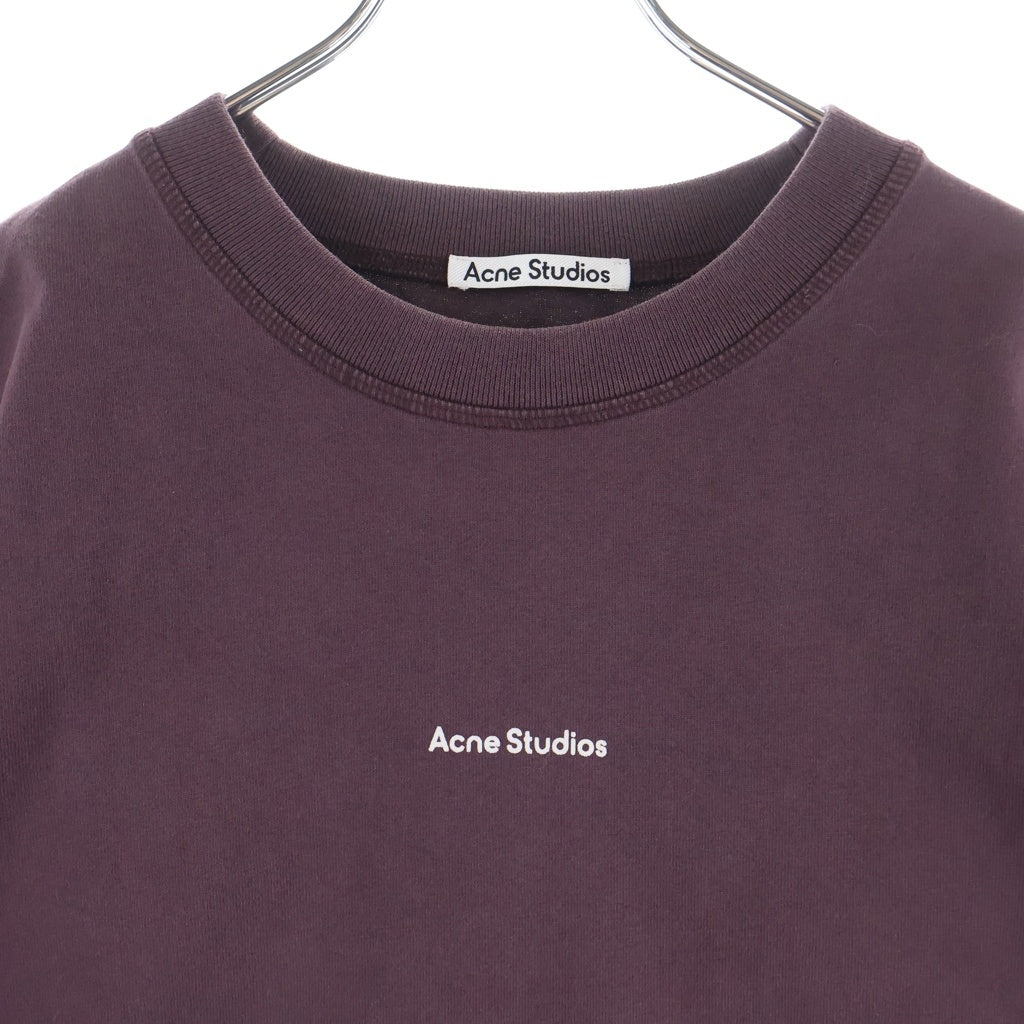 Acne Studios(アクネ ストゥディオズ) T-Shirt ロゴプリント 半袖Tシャツ バーガンディー AL0135-
