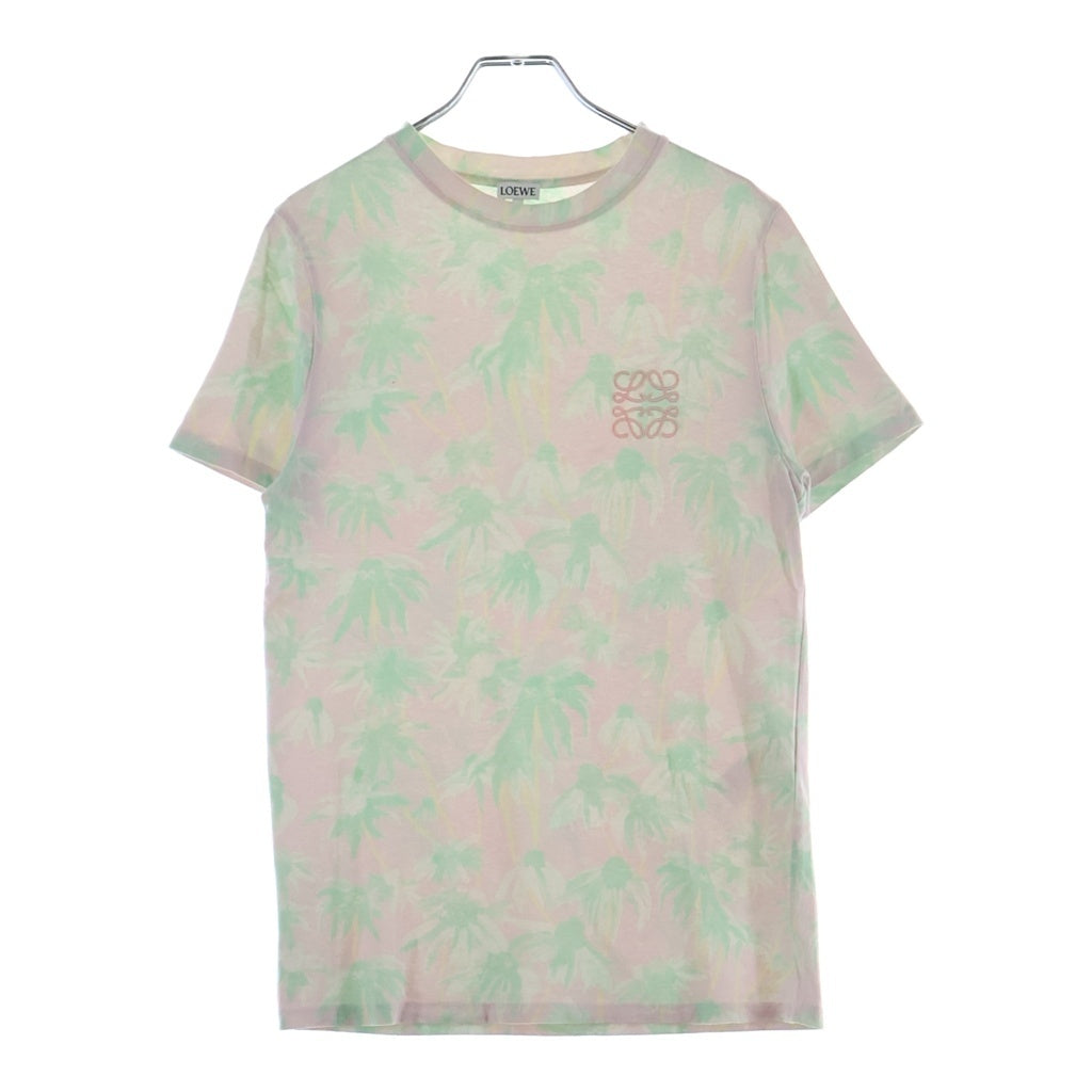 LOEWE(ロエベ) Daisy Anagram T-shirt アナグラム ロゴ刺繍 総柄 半袖Tシャツ ピンク S6109011SI