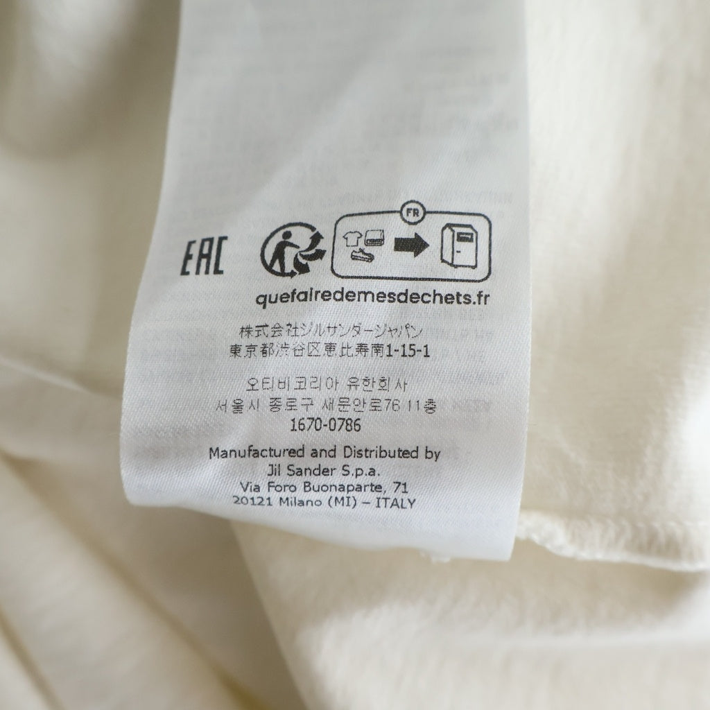 JIL SANDER(ジルサンダー) 23SS T-Shirt ロゴプリント 半袖Tシャツ アイボリー J21GC0001