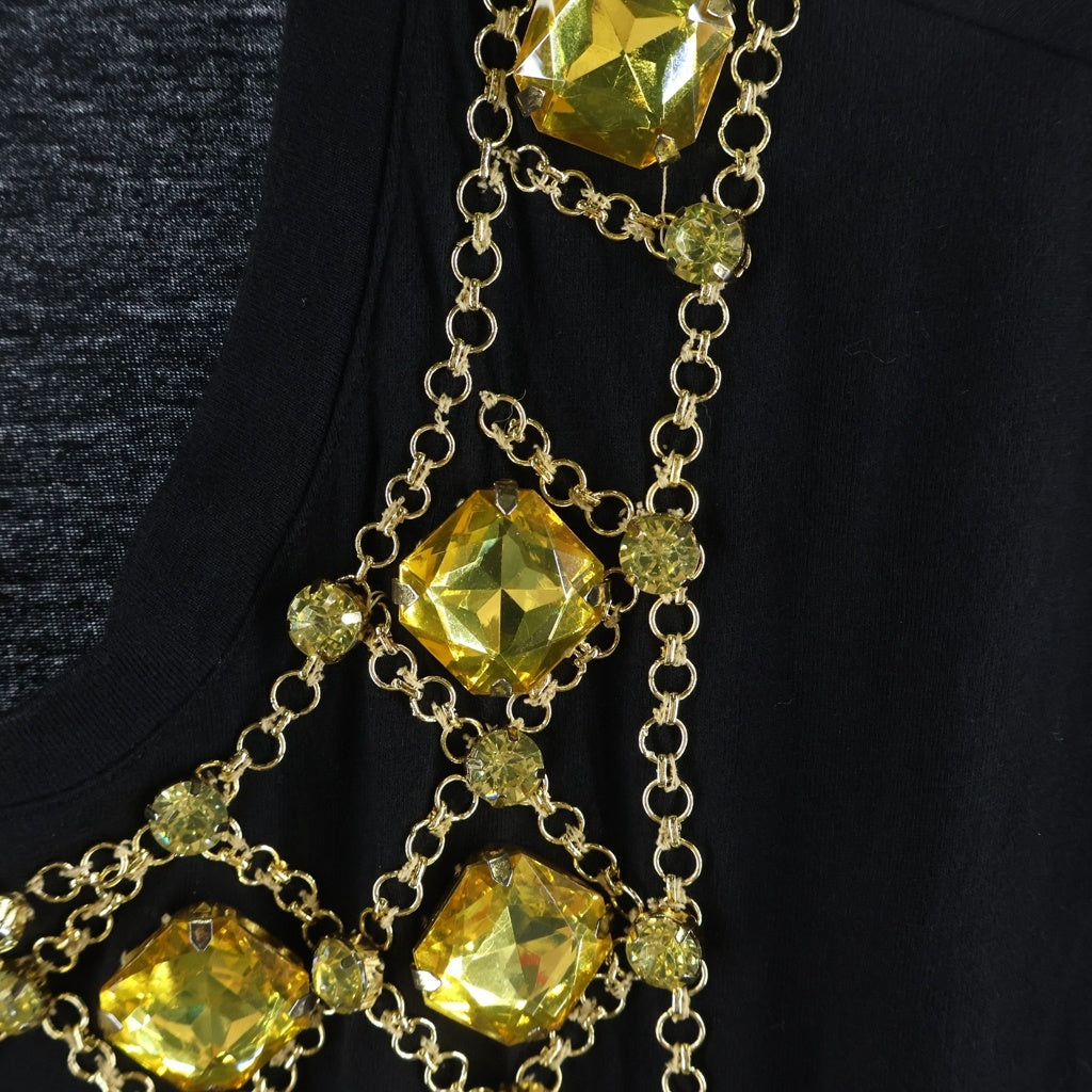 BALMAIN(バルマン) Rhinestone T-Shirt ラインストーン 半袖Tシャツ ブラック