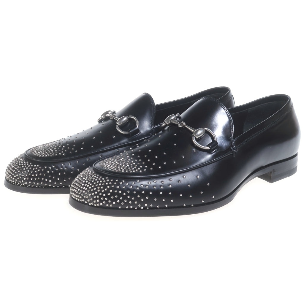 GUCCI(グッチ) Horsebit Studded Loafer ホースビット スタッズローファー レザードレスシューズ ブラック 851395