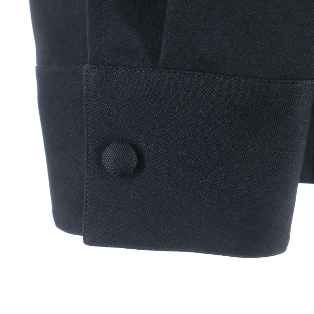 JIL SANDER(ジルサンダー) 24AW SHIRT 106 ギャバジン ジップシャツジャケット ブラック J22DL0254