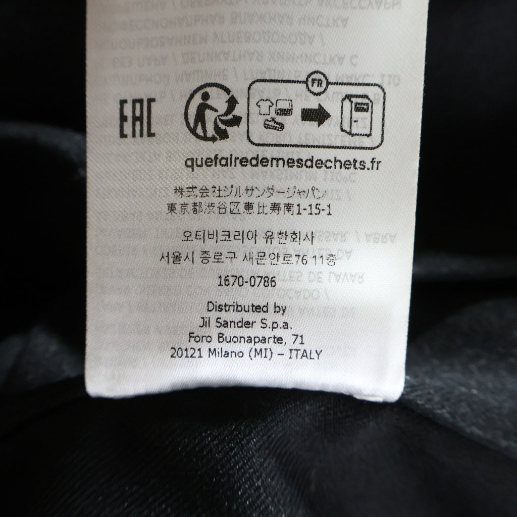 JIL SANDER(ジルサンダー) 24AW SHIRT 106 ギャバジン ジップシャツジャケット ブラック J22DL0254