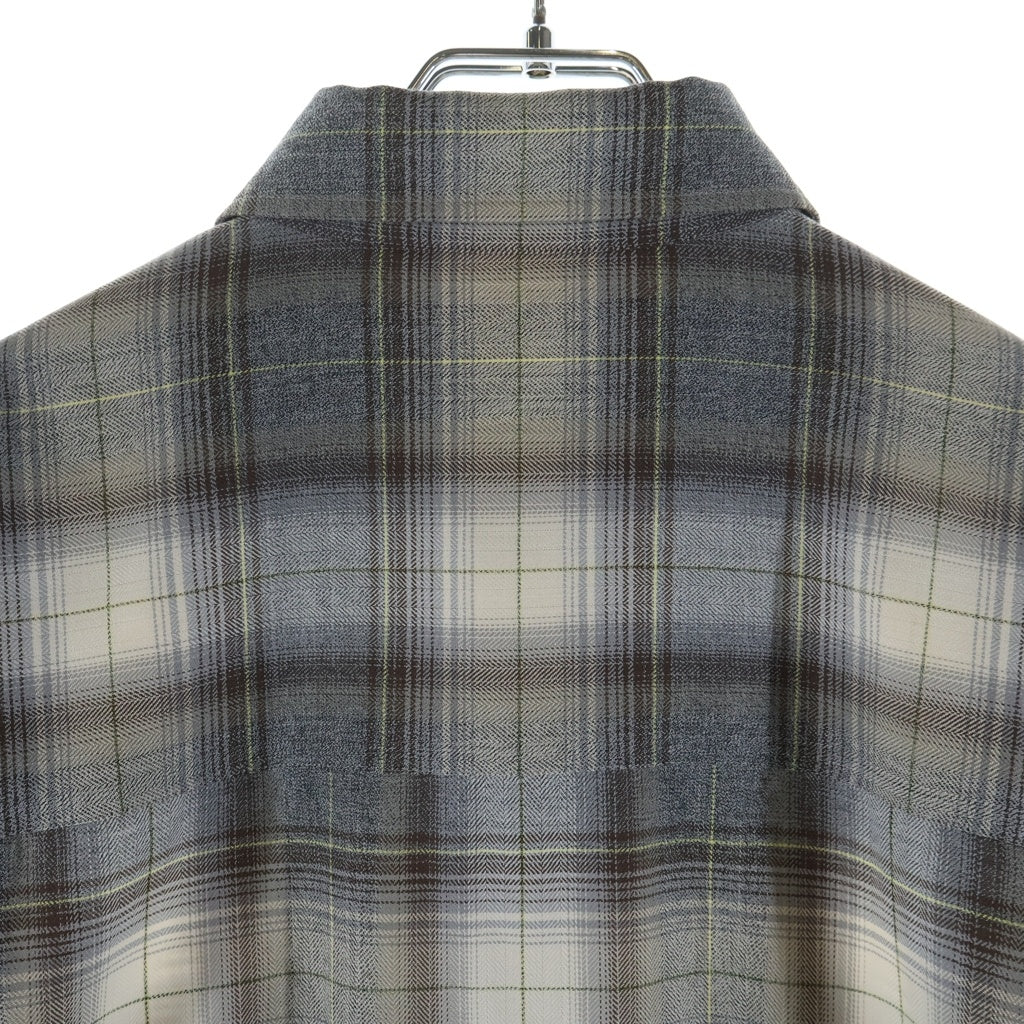 AURALEE(オーラリー) 22AW SUPER LIGHT WOOL CHECK SHIRTS スーパーライトウールチェックシャツ グレー A22AS01LC