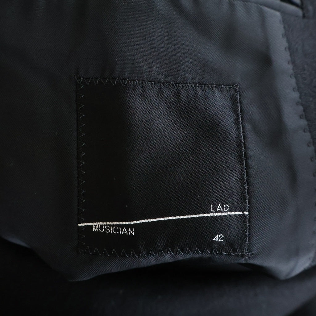 LAD MUSICIAN(ラッドミュージシャン) BIG SOUTIEN COLLAR COAT ステンカラーコート ジャケット ブラック 2220-313