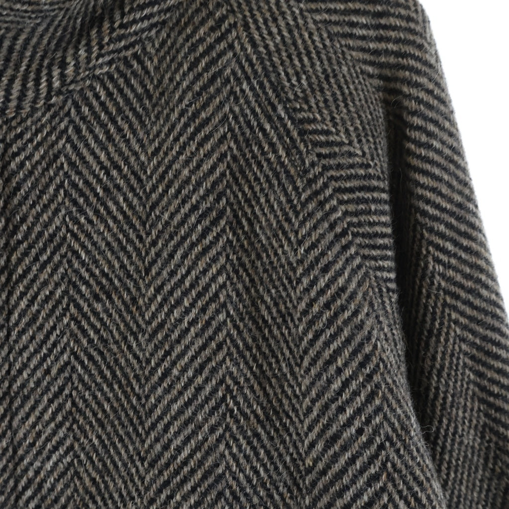 AURALEE(オーラリー) 24AW LAMA SHETLAND WOOL TWEED ZIP BLOUSON ラマシェットランドウールツイード ジップブルゾン ブラウン A24AB03LS