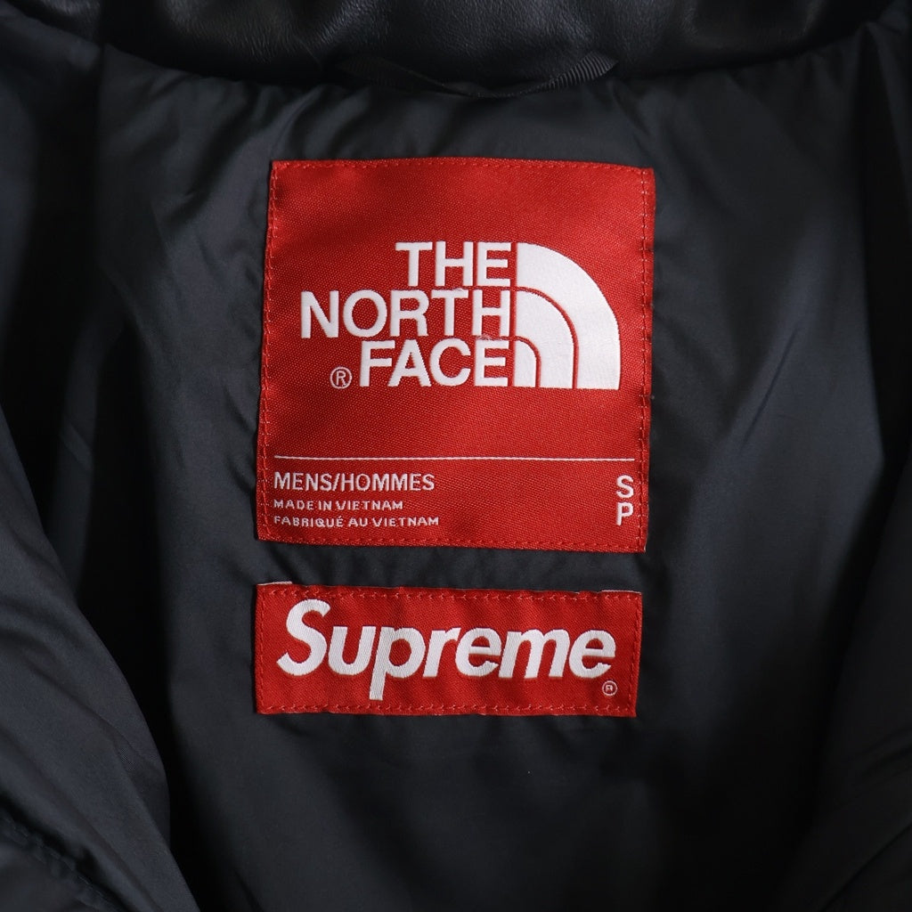 SUPREME(シュプリーム) ×17AW THE NORTH FACE LEATHER NUPTSE JACKET レザー ヌプシ ジャケット ジップアップジャケット レッド ND91702I