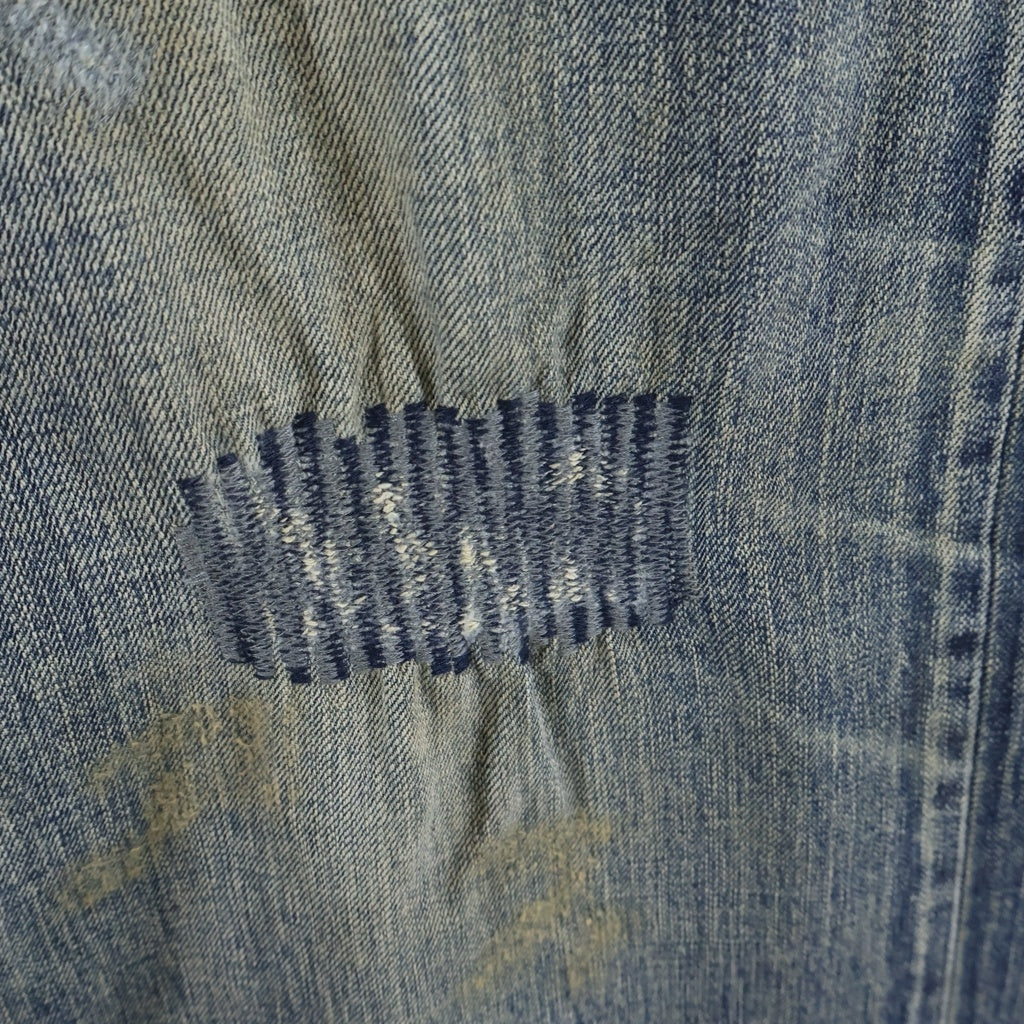 NEIGHBORHOOD(ネイバーフッド) 25SS SAVAGE DENIM DP WIDE PANTS サベージ ダメージリペア加工デニムパンツ インディゴ 251XBNH-PTM07