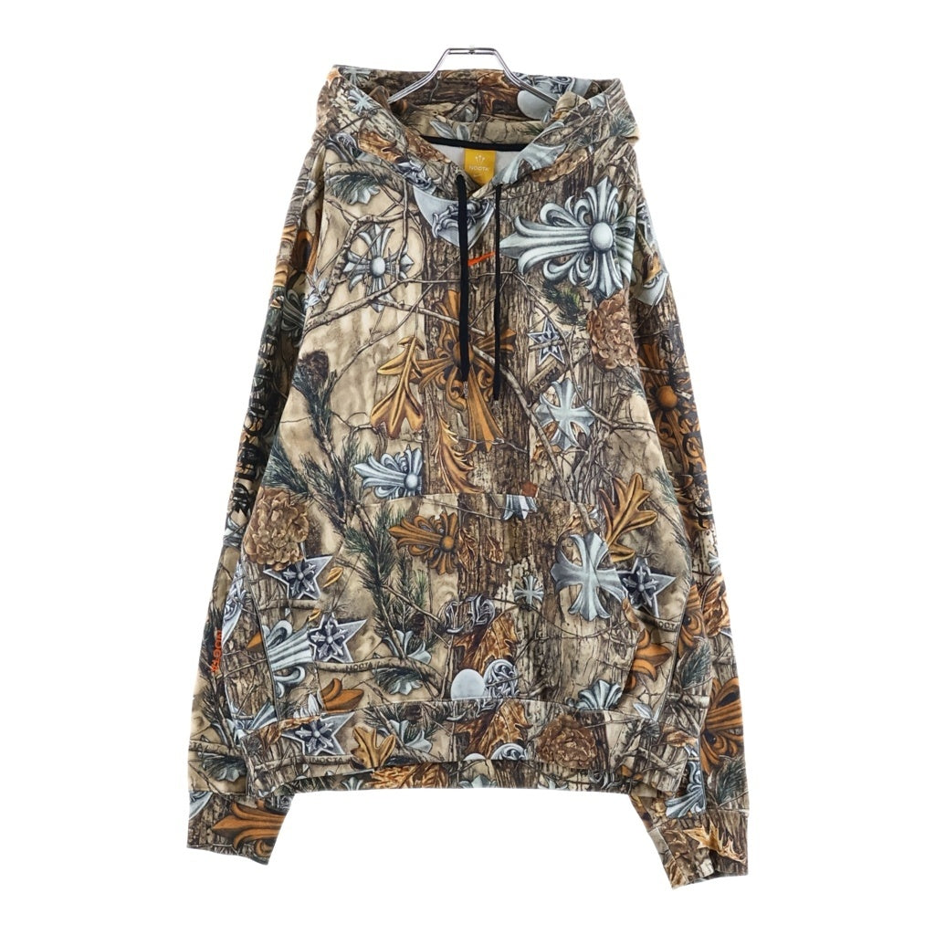 CHROME HEARTS(クロムハーツ) ×NIKE×NOCTA DRAKE HOODIE ナイキ ノクタ ドレイク バックホースシュープリント プルオーバースウェットパーカー フーディー ブラウン