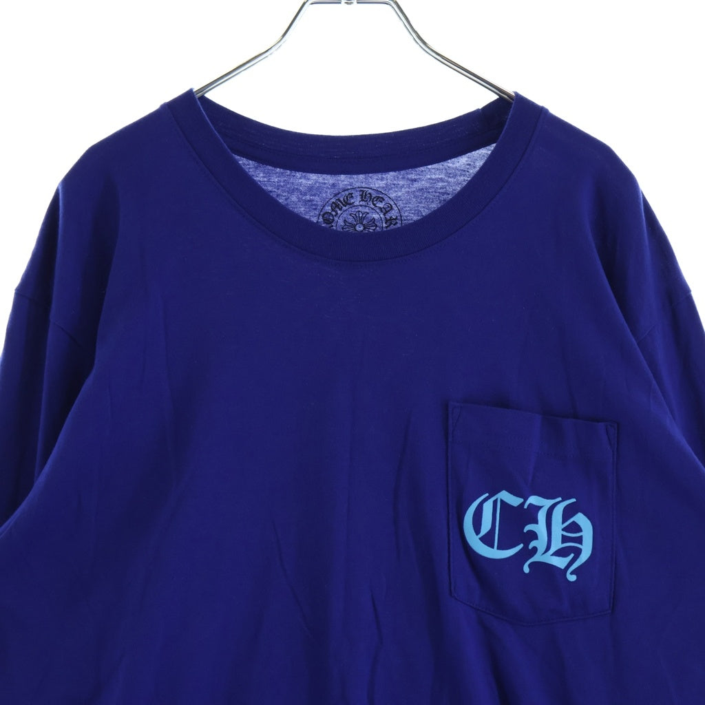 CHROME HEARTS(クロムハーツ) BLUE STAR LONG SLEEVE TEE バックスタープリントクルーネック長袖Tシャツ ロングスリーブカットソー ブルー