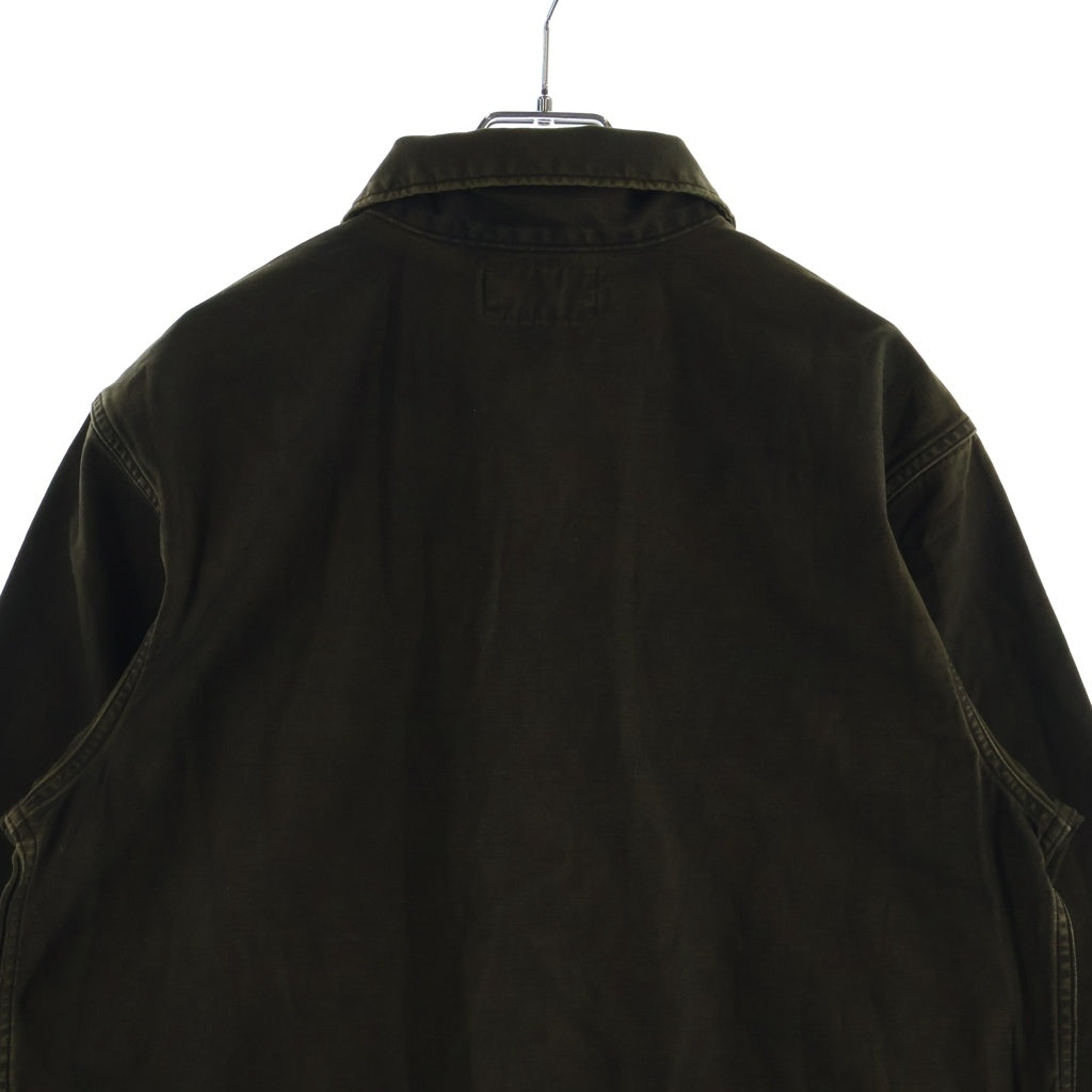 RRL(ダブルアールエル) リバースサティーン オーバーシャツ ロングスリーブ長袖シャツ ウォッシュドブラウン MNRRWOV16820372