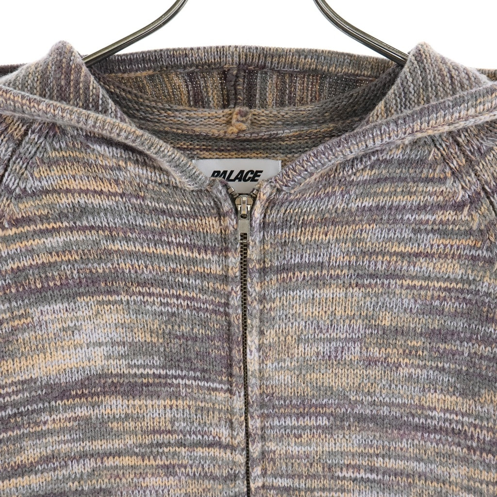 Palace Skateboards(パレススケートボーズ) SPACE KNIT ZIP UP HOODIE ロゴ刺繍 フーデッドジップアップパーカー マルチ