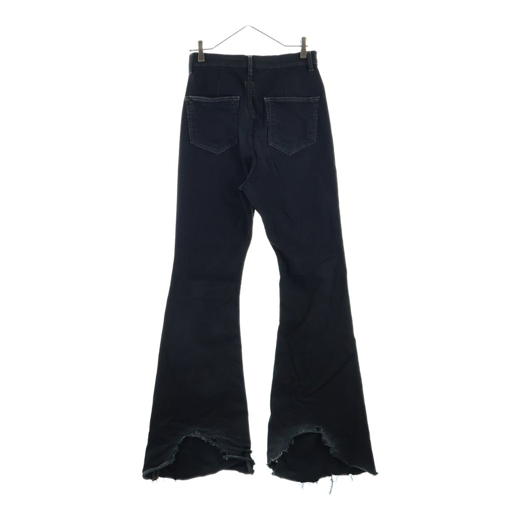 RICKOWENS DARKSHDW(リックオウエンスダークシャドウ) BOLAN BOOTCUT DENIM PANTS ボラン ブーツカット ジップフライ デニムパンツ ブラック DU02B4365-SBB