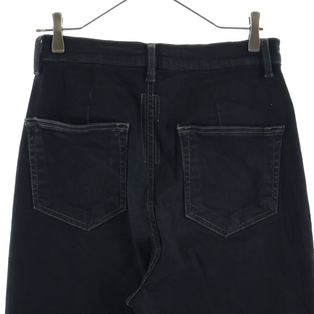RICKOWENS DARKSHDW(リックオウエンスダークシャドウ) BOLAN BOOTCUT DENIM PANTS ボラン ブーツカット ジップフライ デニムパンツ ブラック DU02B4365-SBB