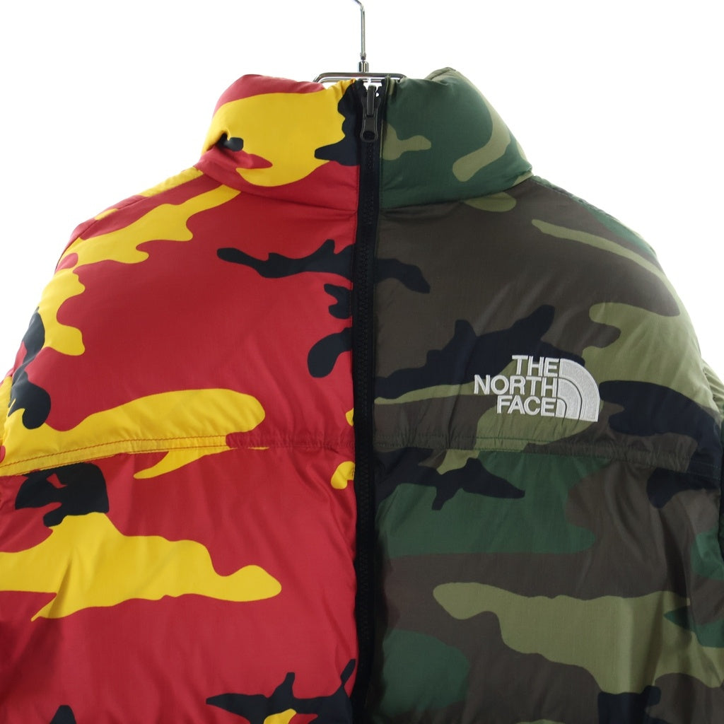 SUPREME(シュプリーム) 24SS × The North Face Split Nuptse Jacket Camo ザノースフェイス スプリットヌプシ ダウンジャケット カモフラ カーキ/レッド ND02400I