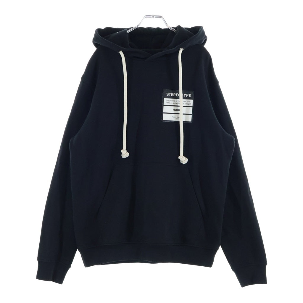 Maison Margiela(メゾンマルジェラ) STEREOTYPE HOODY パッチデザイン ステレオタイプ フーデッド スウェット パーカー ブラック S50GU0132