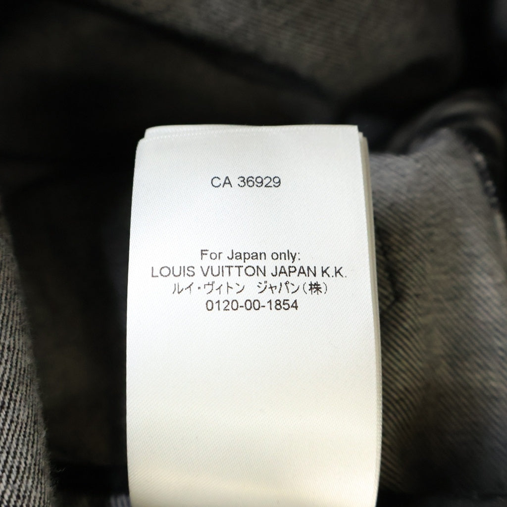 LOUIS VUITTON(ルイヴィトン) 23AW チェックロゴ オーバーサイズ 長袖シャツ ブラック HPA90W