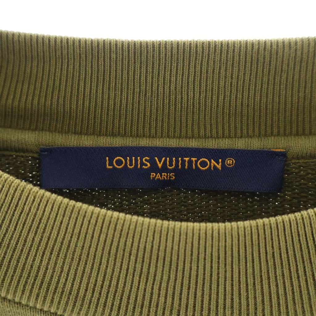 LOUIS VUITTON(ルイヴィトン) 24SS シグネチャーロゴ スタッズ スウェットトレーナー カーキ HQY88W