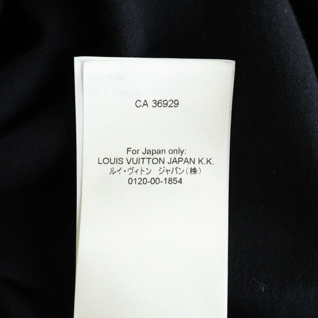 LOUIS VUITTON(ルイヴィトン) 22SS ビーズロゴ立体刺繍 半袖Tシャツ カットソー クルーネック ブラック HPY86W