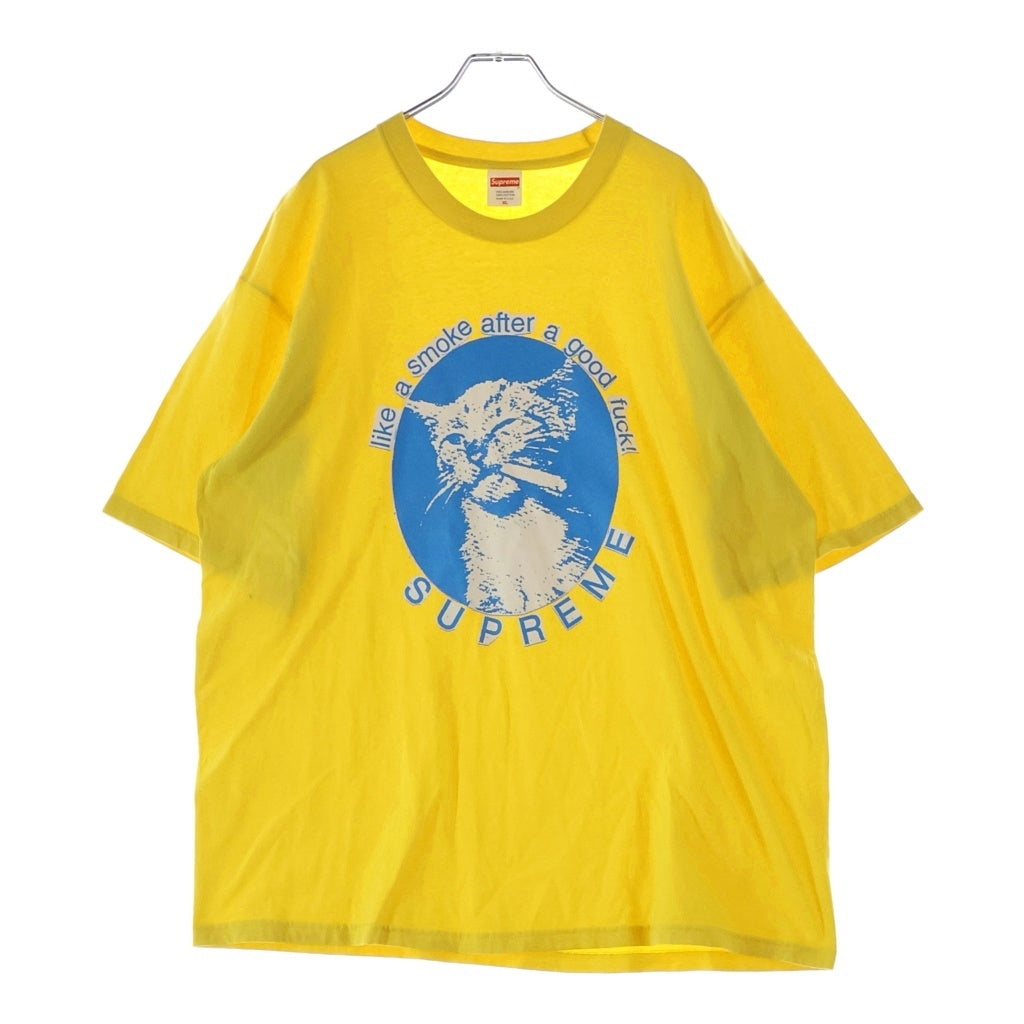 SUPREME(シュプリーム) 23SS Smoke Tee フロントプリント スモーク クルーネック コットン半袖Tシャツ カットソー イエロー