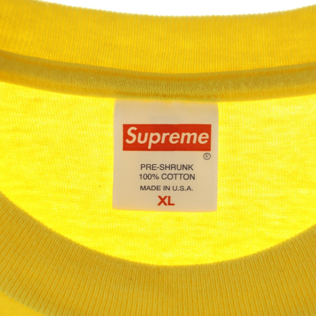 SUPREME(シュプリーム) 23SS Smoke Tee フロントプリント スモーク クルーネック コットン半袖Tシャツ カットソー イエロー