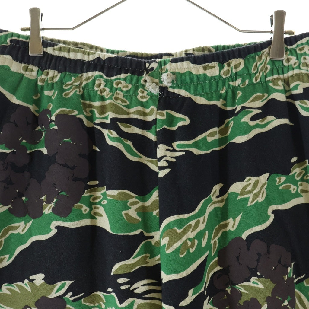 DENIM TEARS(デニムティアーズ) Cotton Wreath Sweatpants フラワー柄 カモ コットン スウェットパンツ カーキ