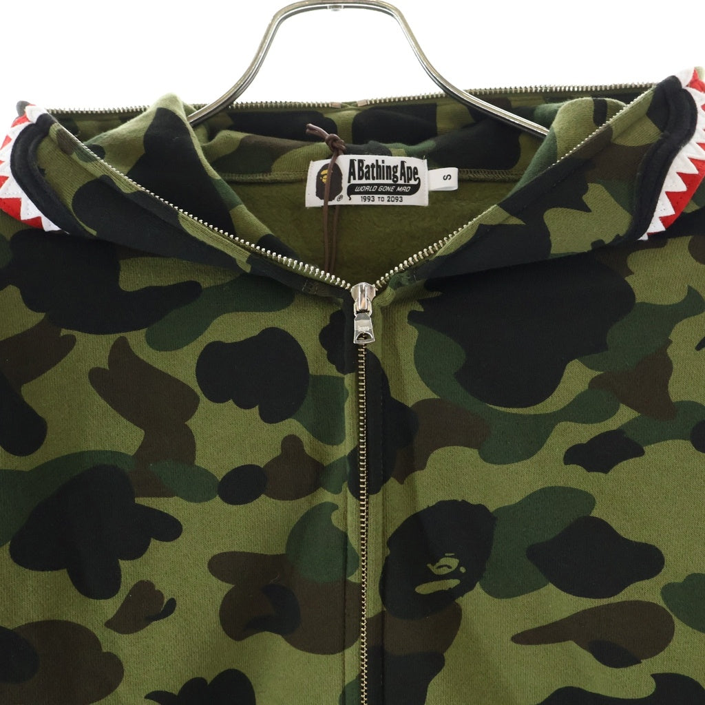 A BATHING APE(アベイシングエイプ) 1ST CAMO SHARK FULL ZIP HOODIE ファーストカモ シャーク ジップアップ スウェット フーディー パーカー カーキ 0ZXSWM012151R