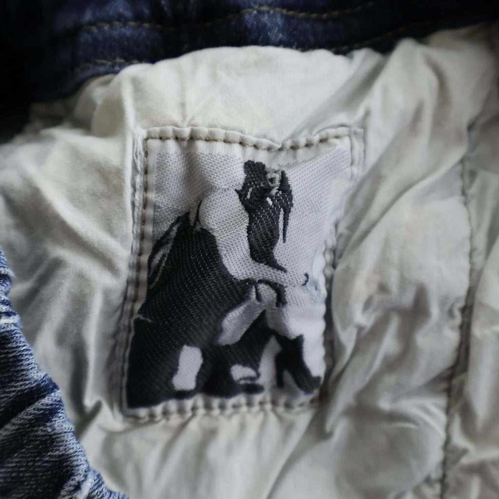 DRKSHDW(ダークシャドウ) 24AW Double Jumbo Cargo Belas ダブルジャンボカーゴベラ デニムカーゴパンツ インディゴ DS02D2324-SKY