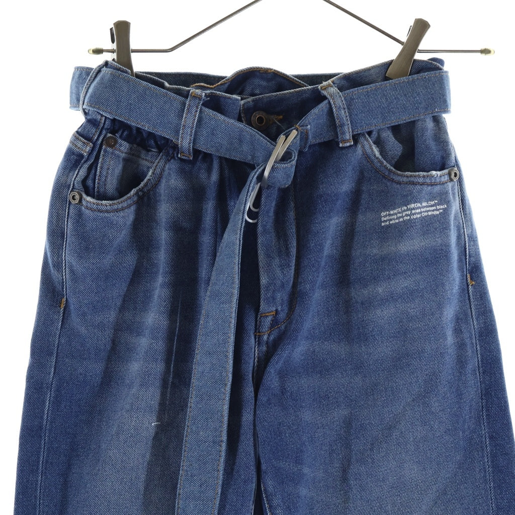 OFF-WHITE(オフホワイト) 20SS Diagonal Belt Denim Pants ベルトデニムパンツ インディゴ OMYA005R20G66027