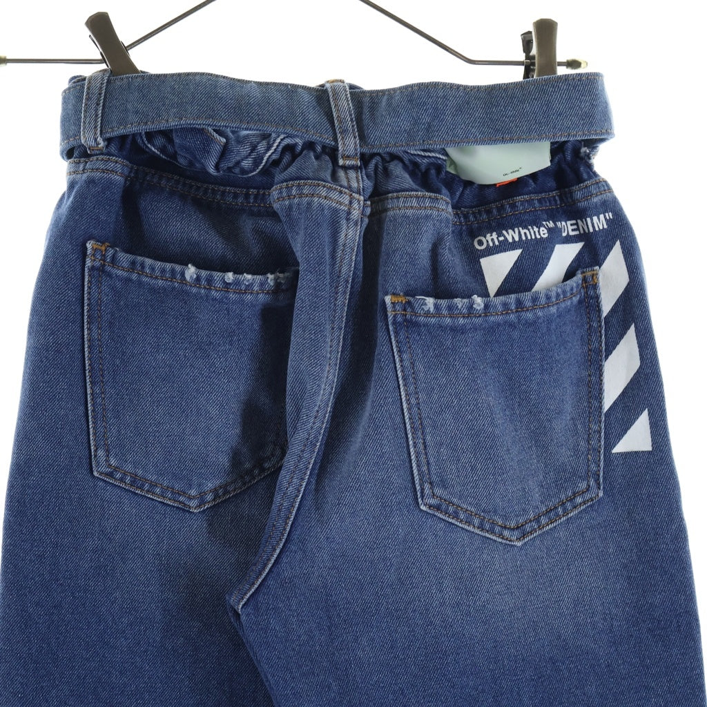 OFF-WHITE(オフホワイト) 20SS Diagonal Belt Denim Pants ベルトデニムパンツ インディゴ OMYA005R20G66027