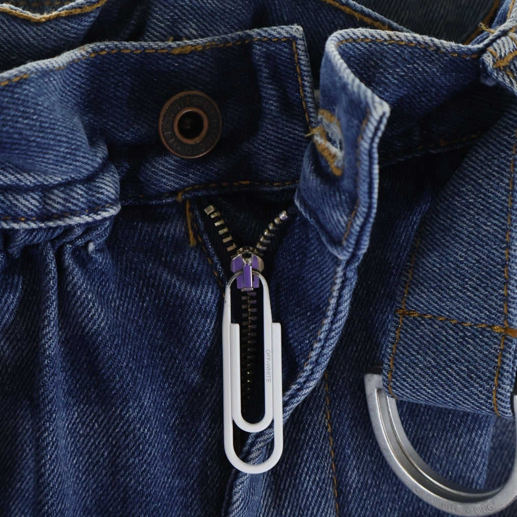 OFF-WHITE(オフホワイト) 20SS Diagonal Belt Denim Pants ベルトデニムパンツ インディゴ OMYA005R20G66027