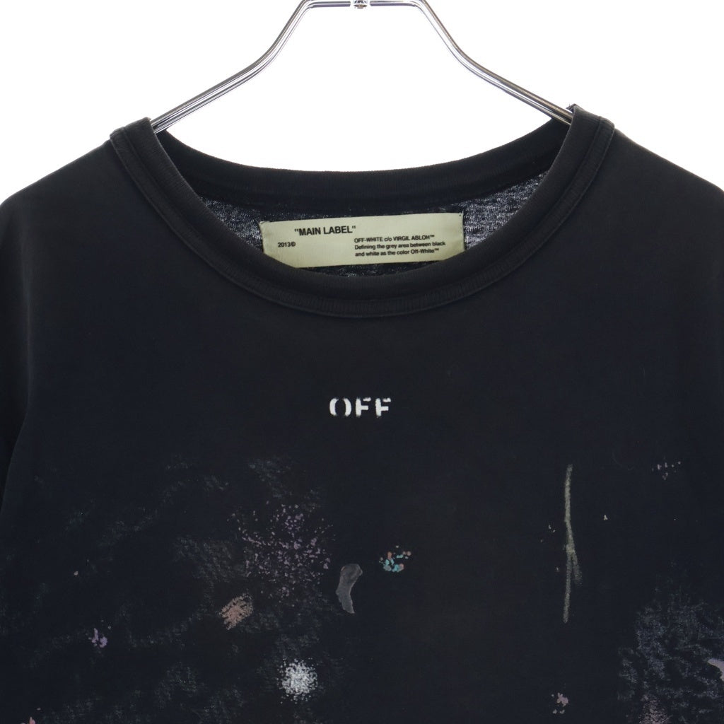 OFF-WHITE(オフホワイト) 17AW Galaxy Brushed T-Shirt ギャラクシー ブラッシュド 半袖Tシャツ ブラック OMAA002F17620017