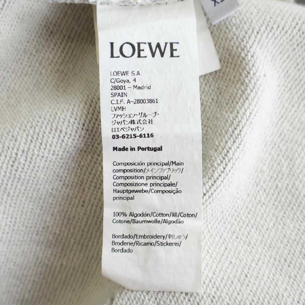 LOEWE(ロエベ) Destroy Anagram Sweatshirt ダメージ加工 アナグラム刺繍 クルーネックスウェットトレーナー グレー S359Y24X15