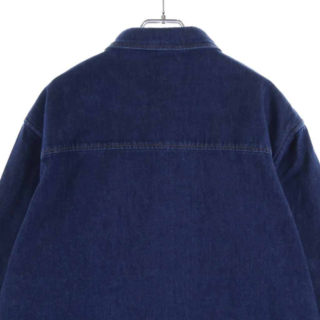 AMI Alexandre Mattiussi(アミアレクサンドルマテュッシ) Denim Shirt ハートロゴ刺繍 長袖デニムシャツ インディゴ HSH114.650