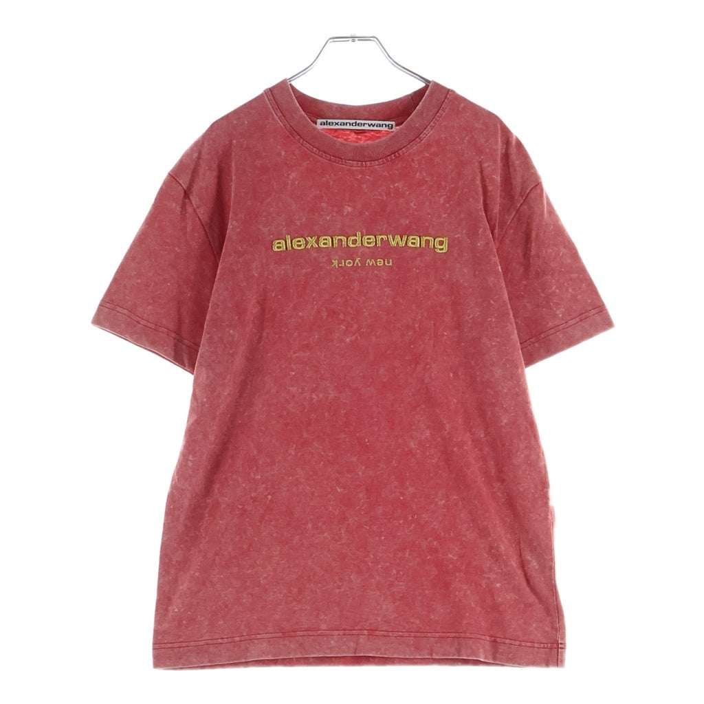 ALEXANDER WANG(アレキサンダーワン) Acid T-Shirt フェード加工 半袖Tシャツ レッド