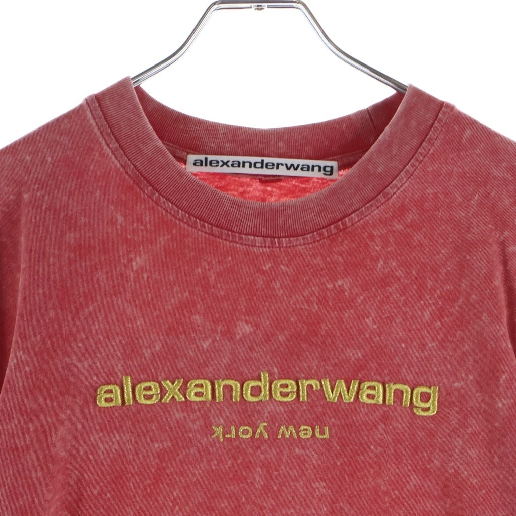 ALEXANDER WANG(アレキサンダーワン) Acid T-Shirt フェード加工 半袖Tシャツ レッド