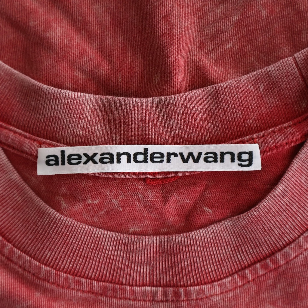 ALEXANDER WANG(アレキサンダーワン) Acid T-Shirt フェード加工 半袖Tシャツ レッド