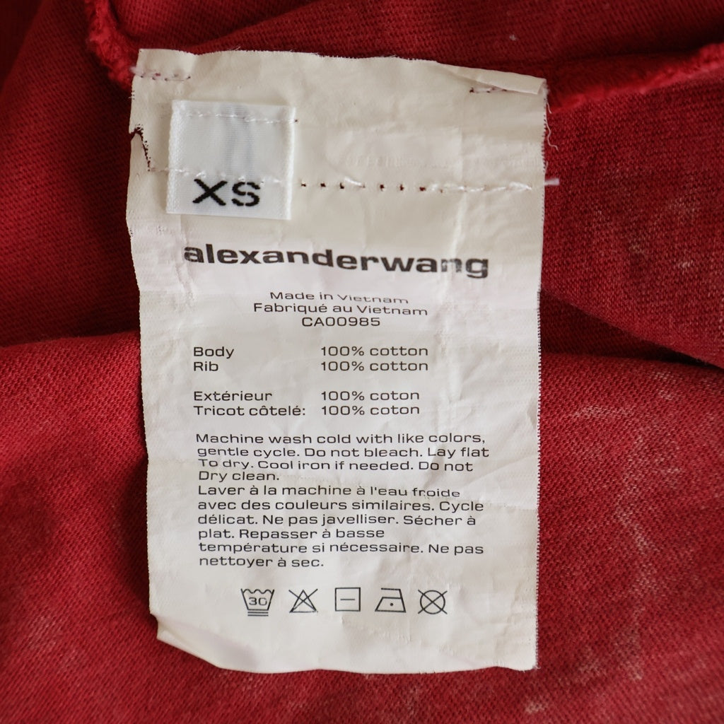 ALEXANDER WANG(アレキサンダーワン) Acid T-Shirt フェード加工 半袖Tシャツ レッド