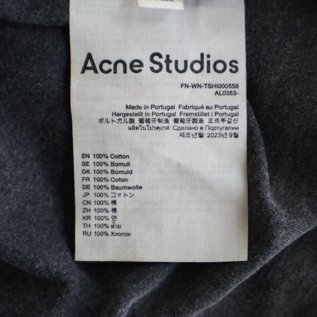 Acne Studios(アクネ ストゥディオズ) T-Shirt フェードロゴ 半袖Tシャツ グレー AL0353- AL0353