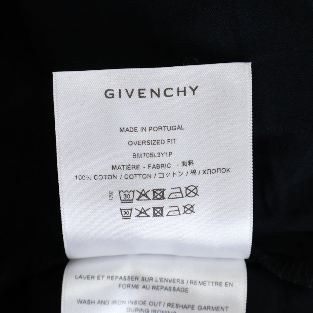 GIVENCHY(ジバンシィ) 18SS Rottweiler T-Shirt ロットワイラー ドッグプリント半袖Tシャツ ブラック BM705L3Y1P