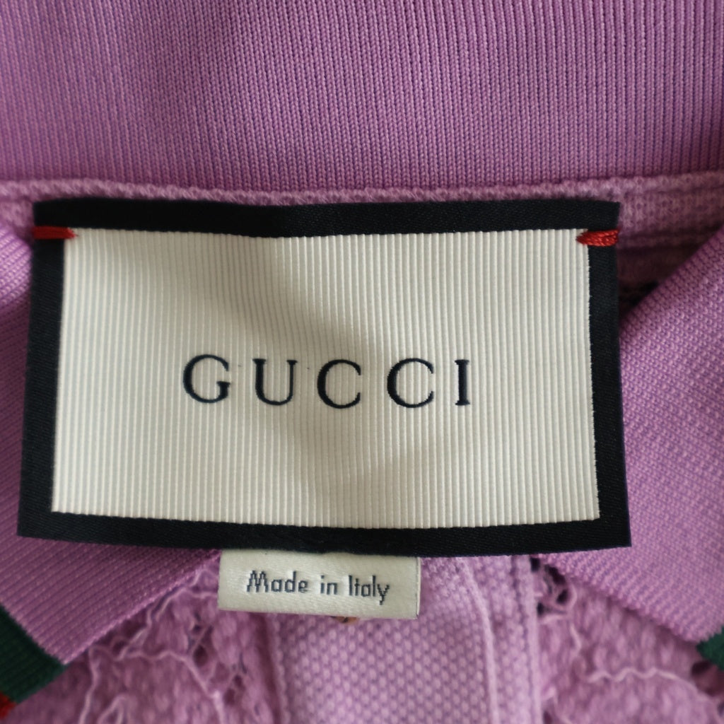 GUCCI(グッチ) Polo Shirt レース 半袖ポロシャツ ピンク 434550 X5D62