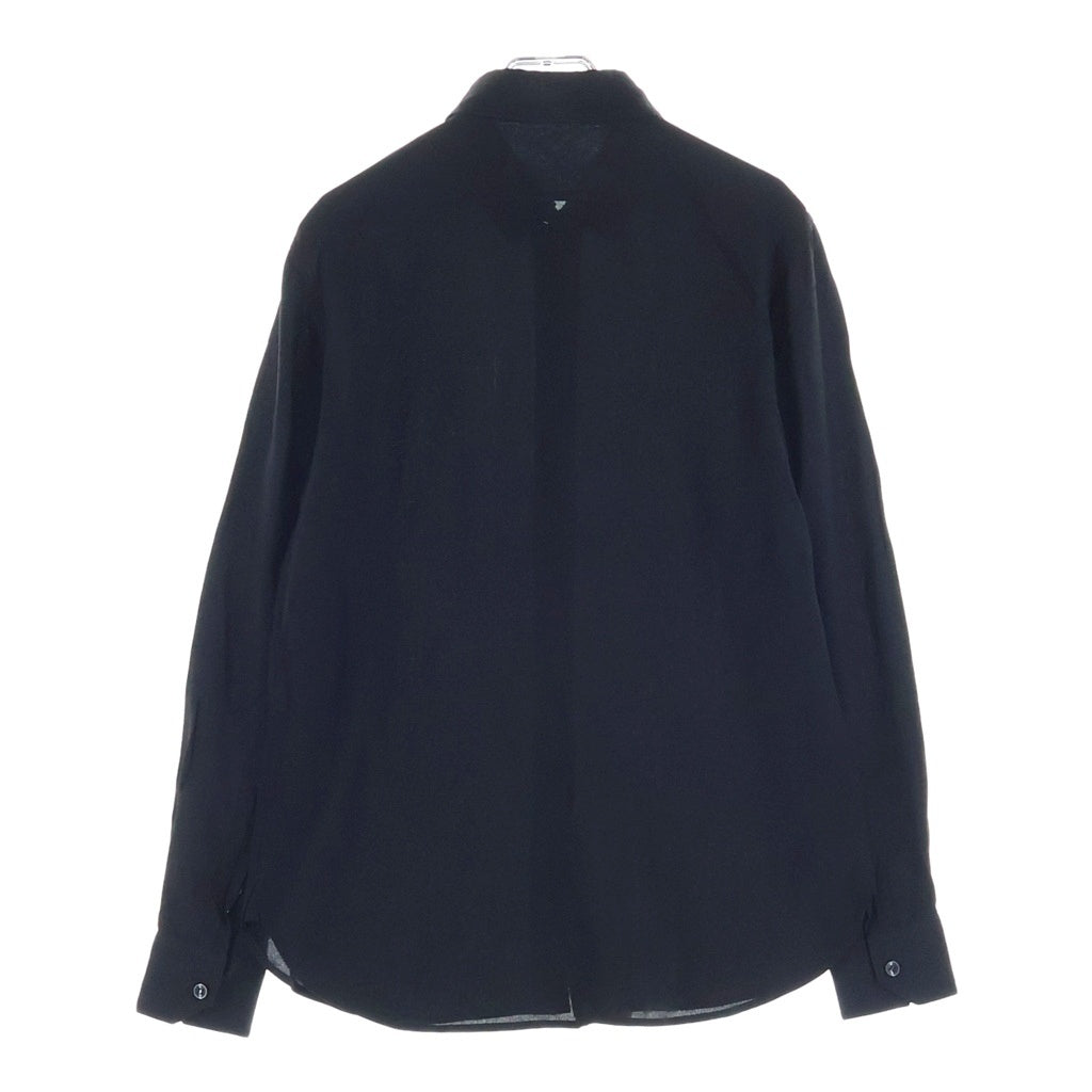 SAINT LAURENT PARIS(サンローランパリ) Uniform Silk Shirt ユニフォーム 長袖シルクシャツ ブラック レディース 636994 Y100W