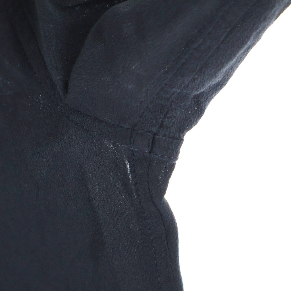 SAINT LAURENT PARIS(サンローランパリ) Uniform Silk Shirt ユニフォーム 長袖シルクシャツ ブラック レディース 636994 Y100W