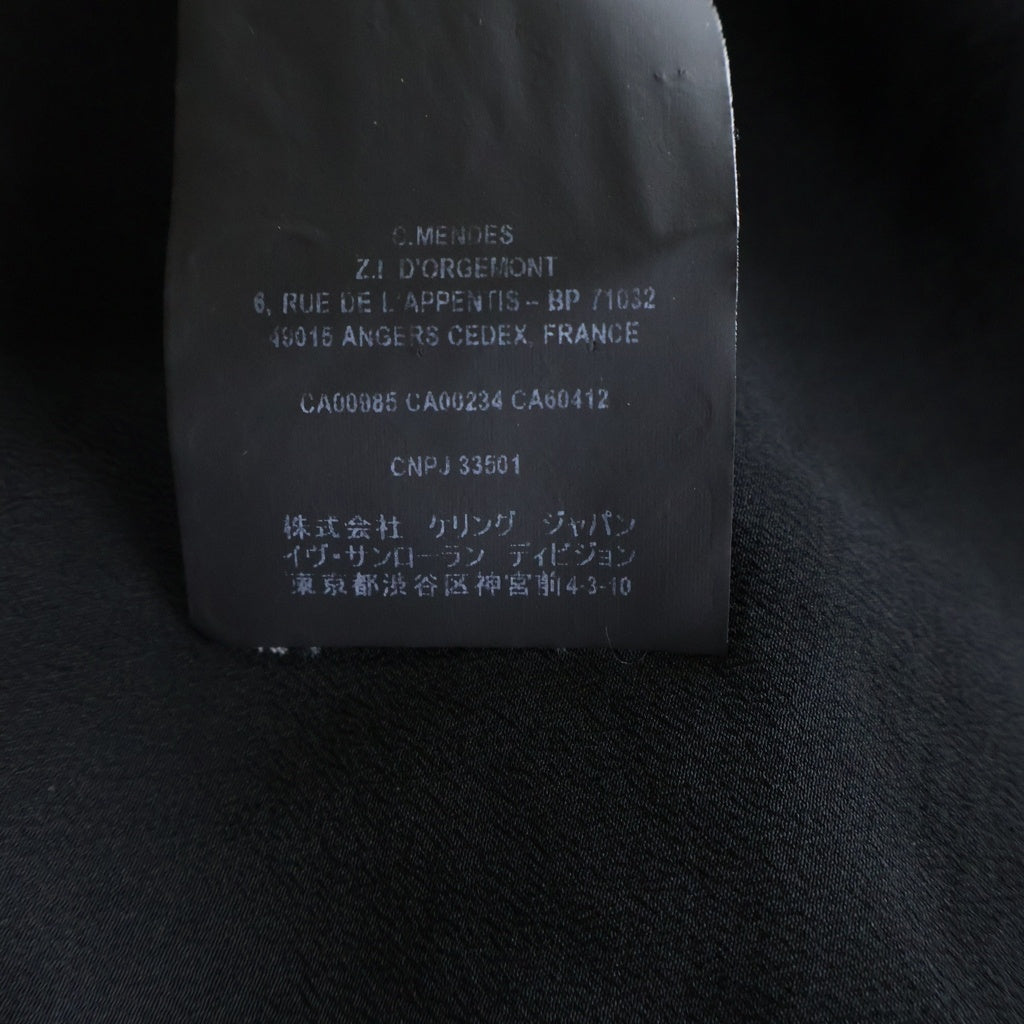 SAINT LAURENT PARIS(サンローランパリ) Uniform Silk Shirt ユニフォーム 長袖シルクシャツ ブラック レディース 636994 Y100W